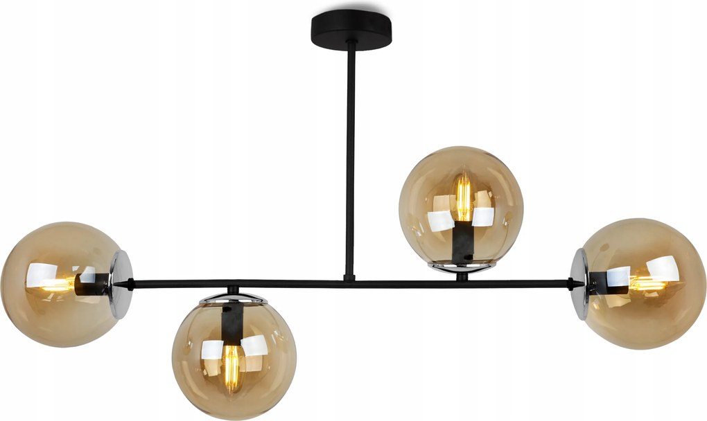 Mennyezeti Lámpa Lógó Csillár Üveg Gömbök Loft Glamour Méz Modern