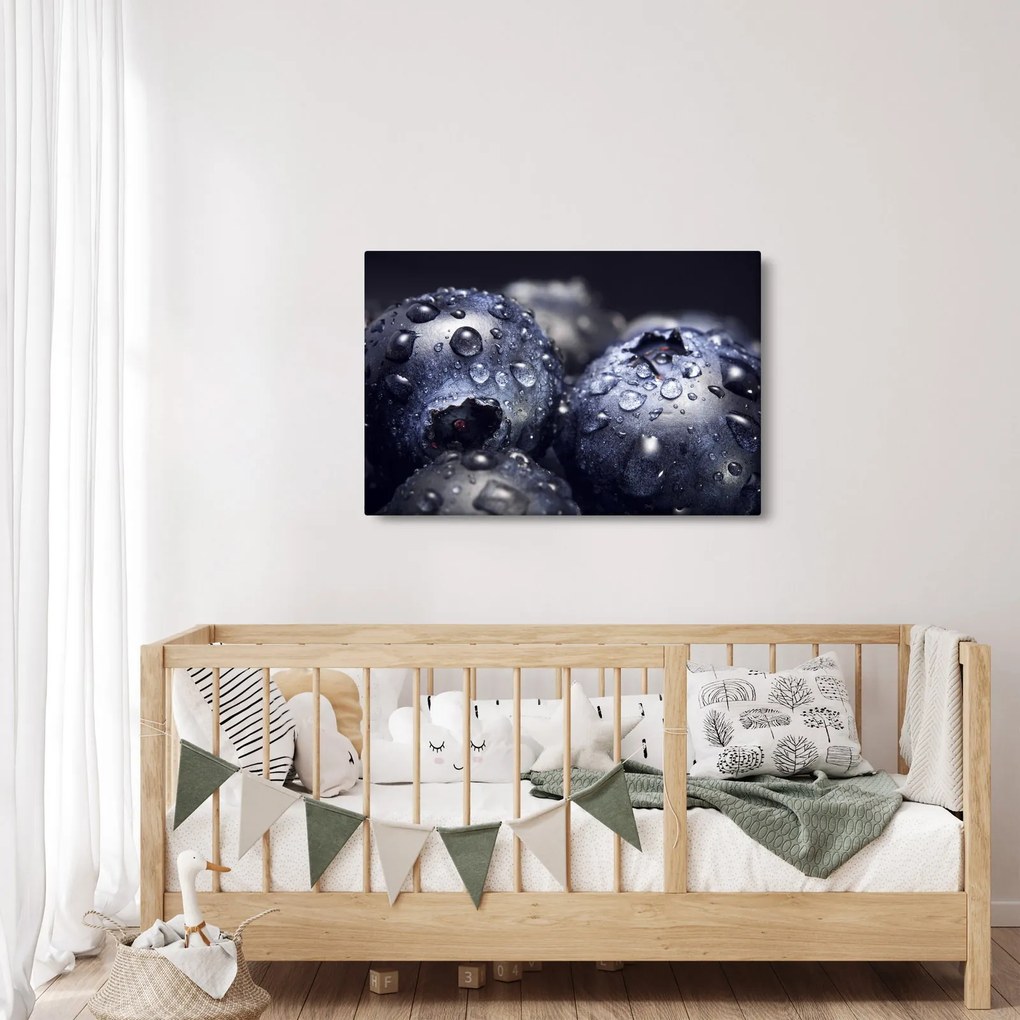 Vízcseppekkel ellátott gyümölcs képe (90x60 cm)