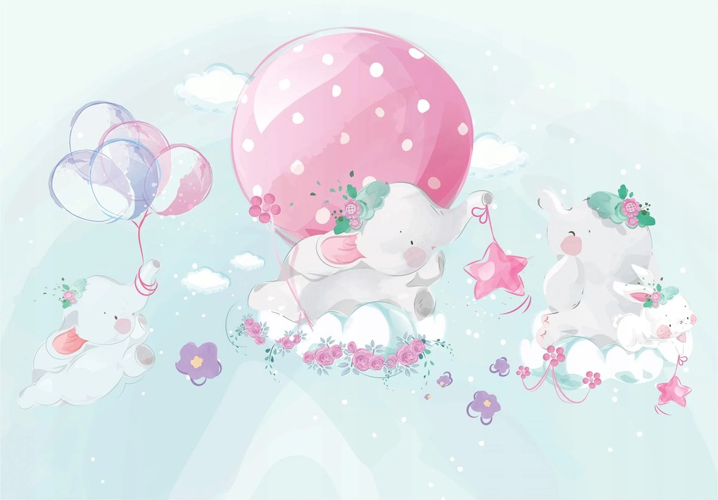 Elefántok Fotótapéta Lányoknak Lányok Szobájába 368x254