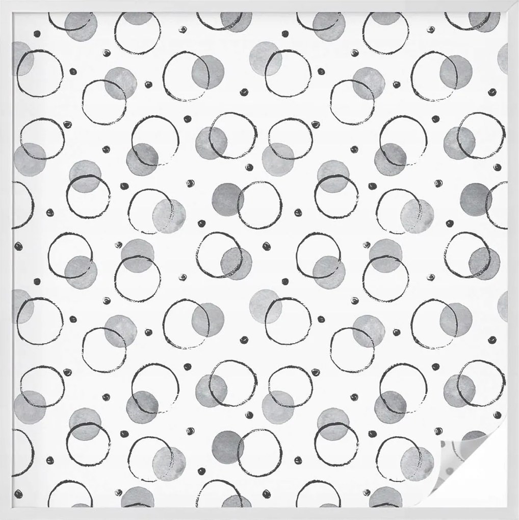 Öntapadós ablak furnér az adatvédelem érdekében Szürke kerekek 100x100