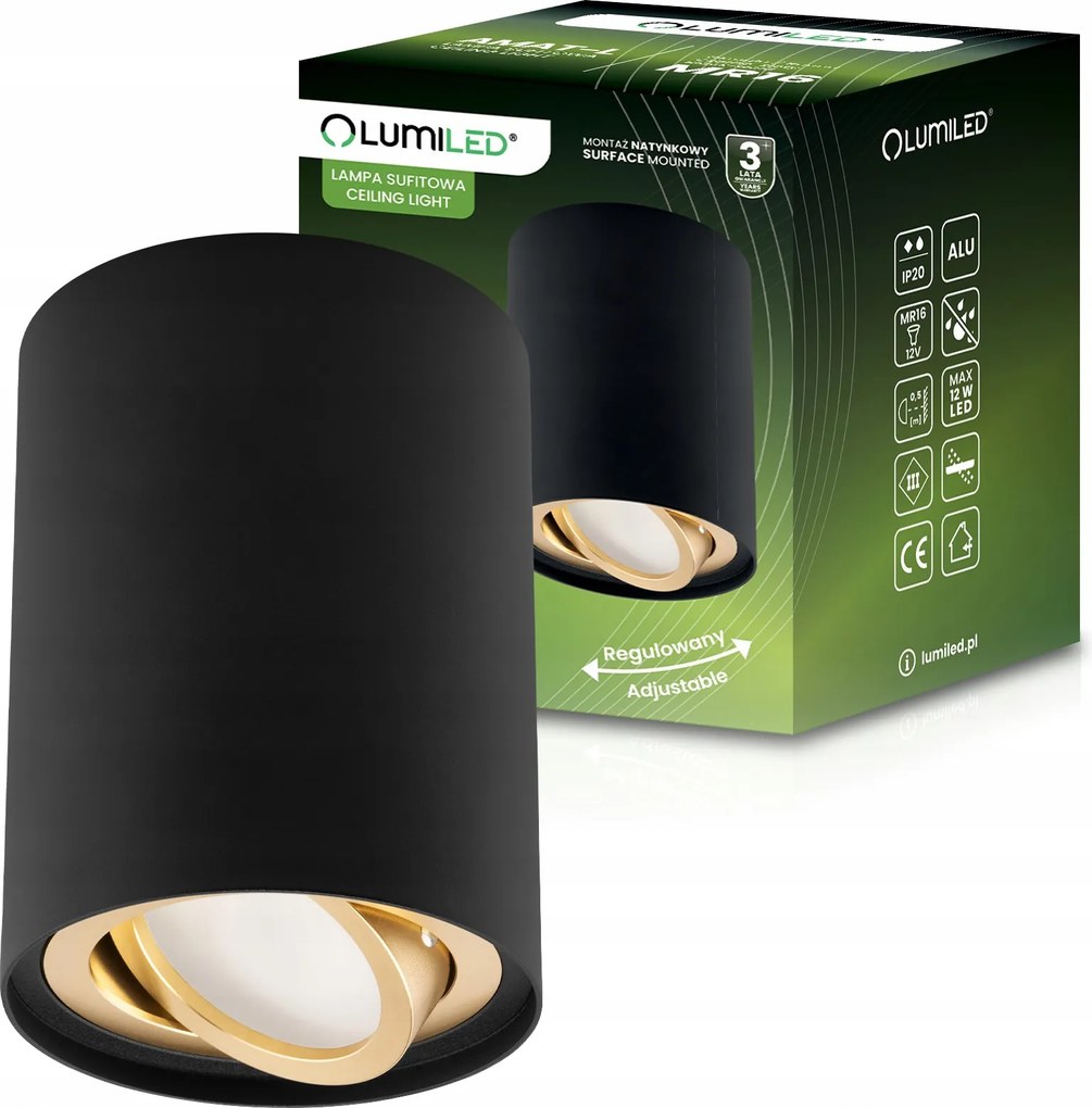 Halogén mennyezeti lámpatest Led cső GU10 mozgatható spot lámpa falra szerelhető fekete