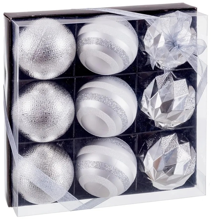 Karácsonyfadísz készlet 9 db-os ø 6 cm – Casa Selección