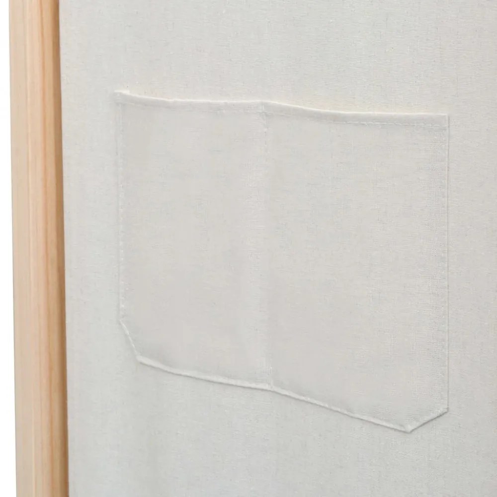 krémszínű 3-paneles szövetparaván 120 x 170 x 4 cm