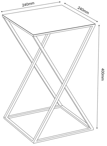 Virágállvány 40x24 cm arany