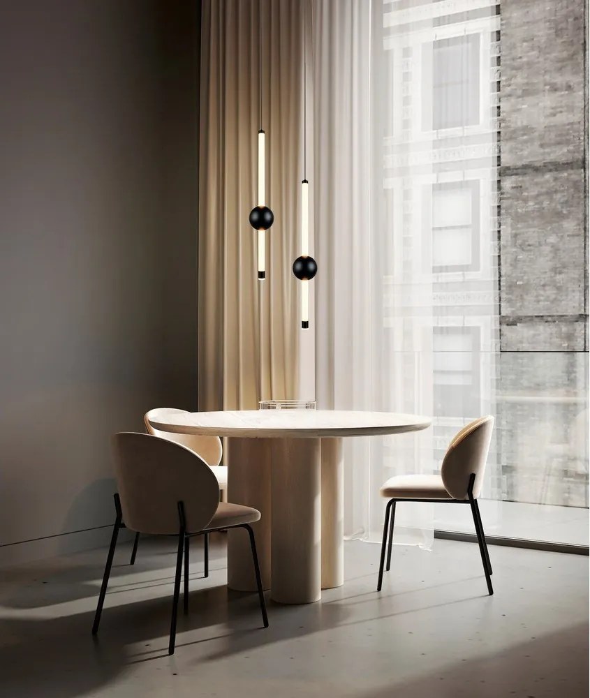 Matt fekete LED dimmelhető függőlámpa Melita – Trio