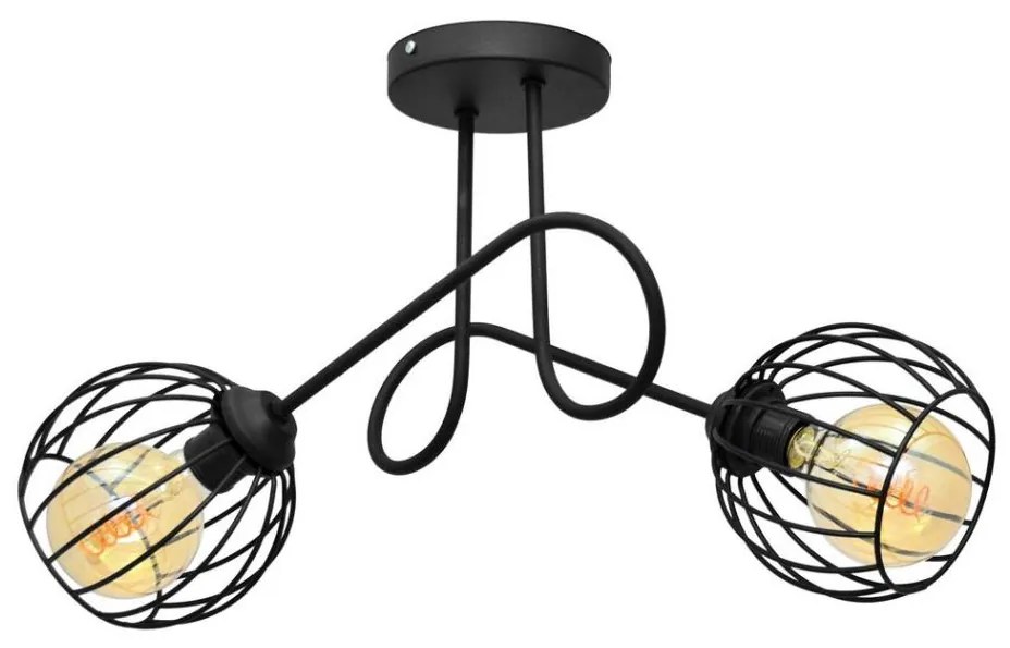 Felületre szerelhető csillár OXFORD 2xE27/15W/230V fekete