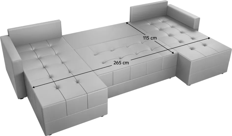Univerzális ülőgarnitúra, szürke, DUAN U UNI