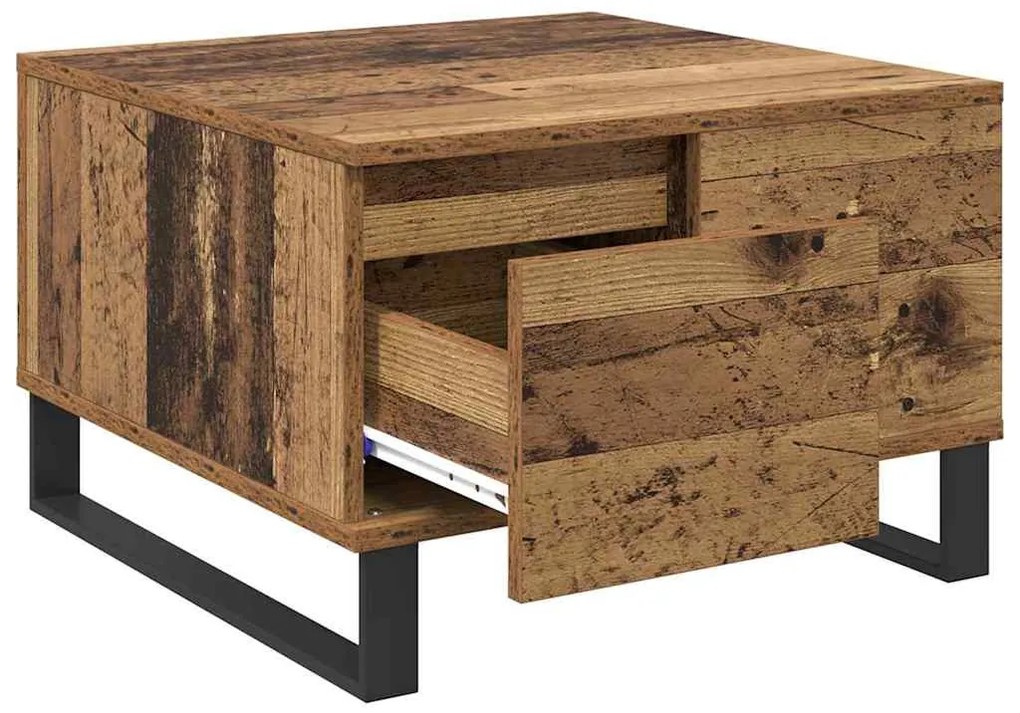 Dohányzóasztal fiókkal Régi fa 55 x 55 x 36.5 cm Faanyag