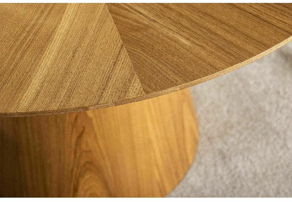 Kerek étkezőasztal ANGEL 120x120 cm, tölgy dekoráció