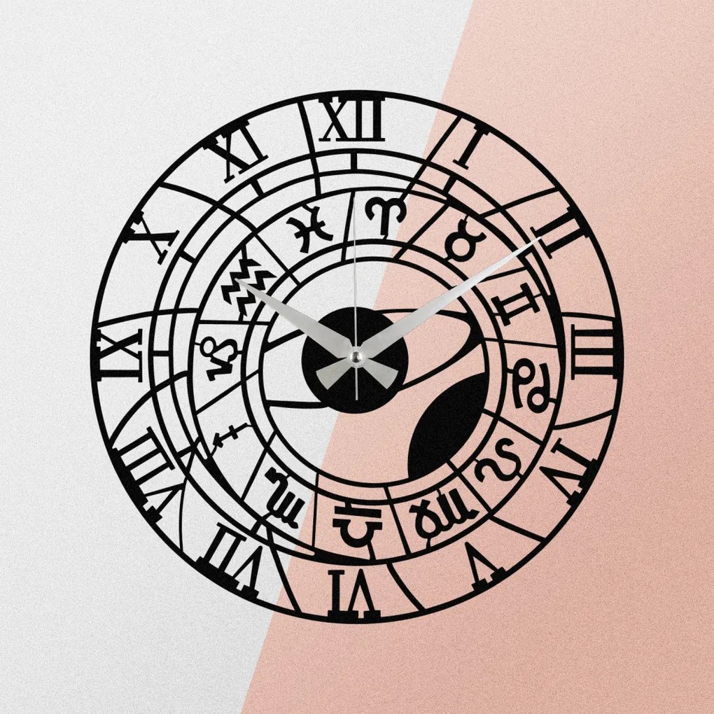 Enzoclock fém falióra, 48×48 cm – S025