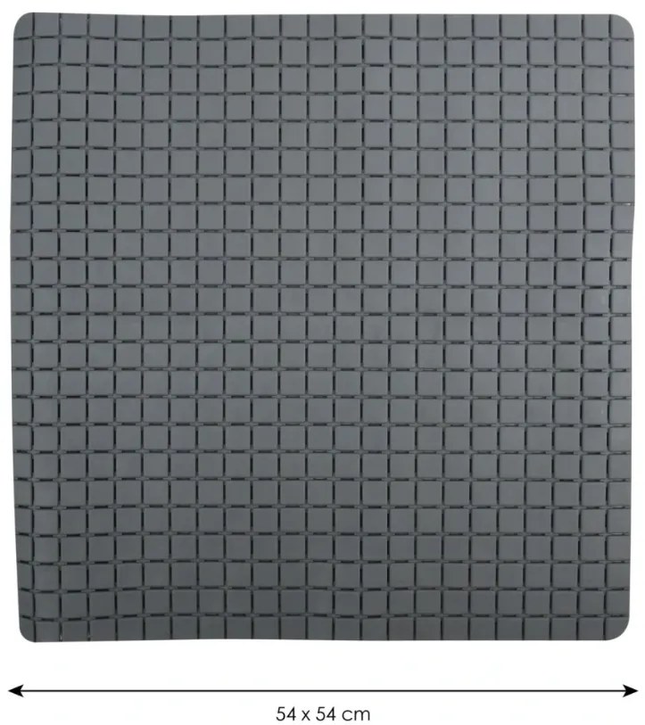 Spirella QUADRO Premium csúszásgátló zuhanytálca, szürke, 54 x 54 cm