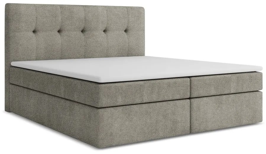 Szürke ágyneműtartós boxspring ágy 140x200 cm Palta – Makamii