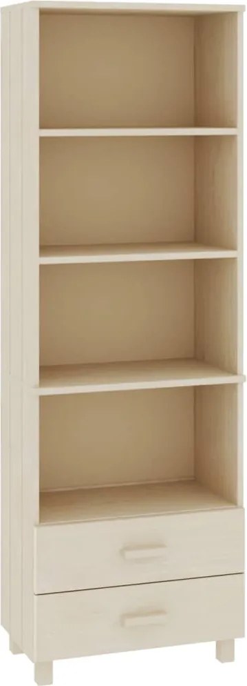 vidaXL HAMAR mézbarna tömör fenyőfa tálalószekrény 60 x 35 x 180 cm