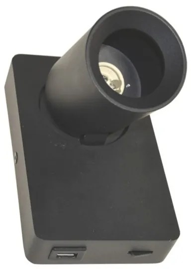 Fali spotlámpa TAFT 1xGU10/30W/230V USB fekete