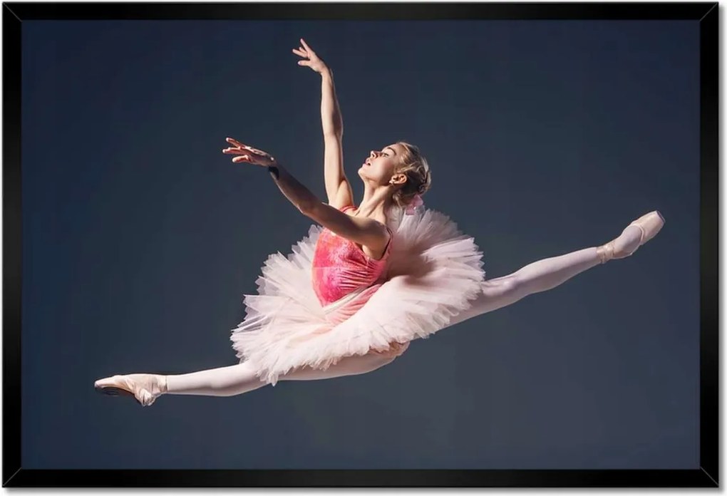Poszterek keretben 60x40 Balerina ugrás közben