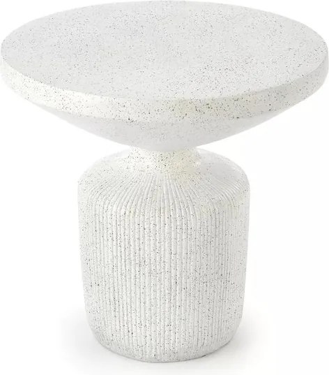 Sintro dohányzóasztal 54 cm - fehér terrazzo