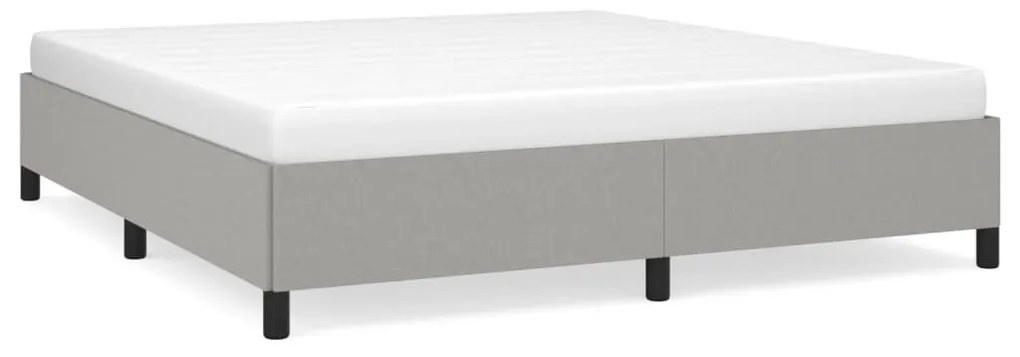 vidaXL ágykeret matrac nélkül Világosszürke Super King szövet