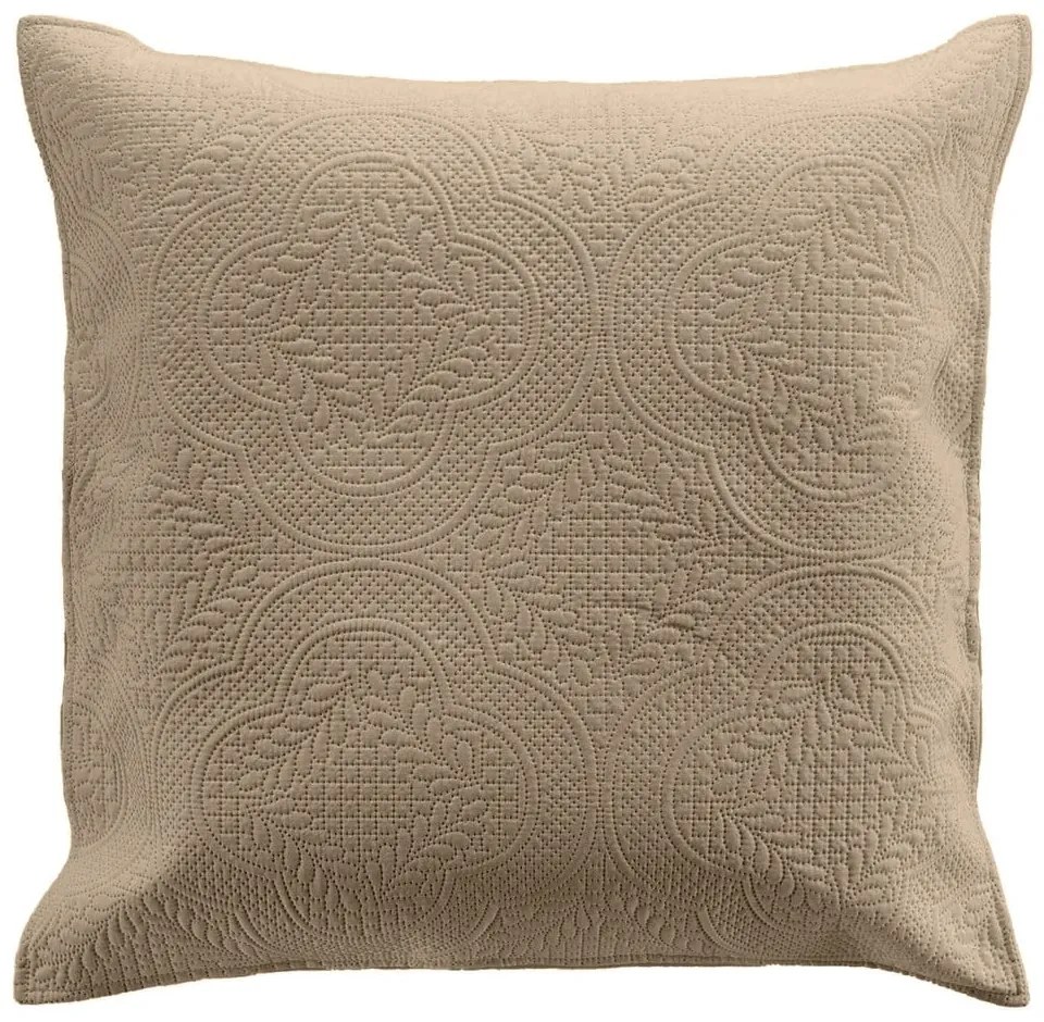 Bézs mikroszálas steppelt ágytakaró és párnahuzat szett 240x220 cm Romane – douceur d'intérieur