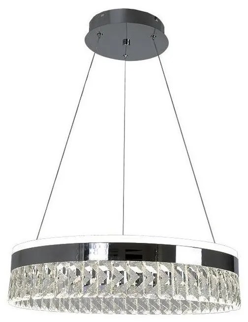 LED Dimmelhető csillár zsinóron LED/90W/230V 3000-6500K króm + távirányítás