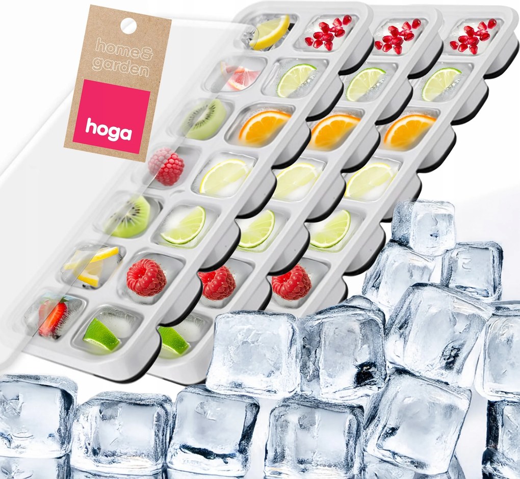 Jégkockatartó Fedéllel Szilikon Jégkockatartó 42 Db Jégkocka Számára