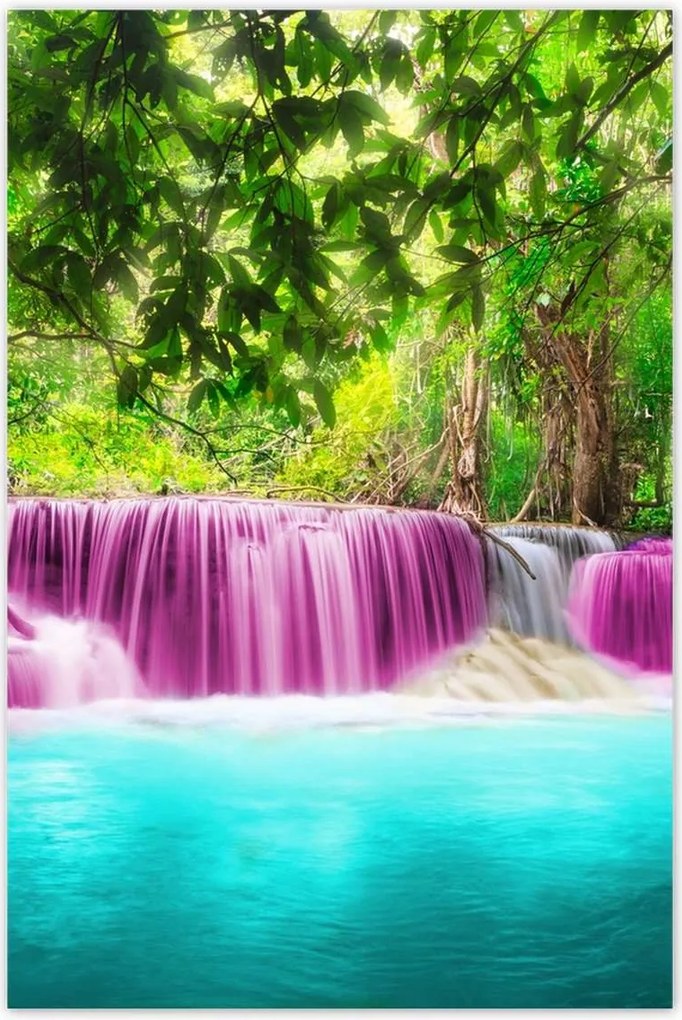 Poszterek 60x90 Színes tájkép Vízesés