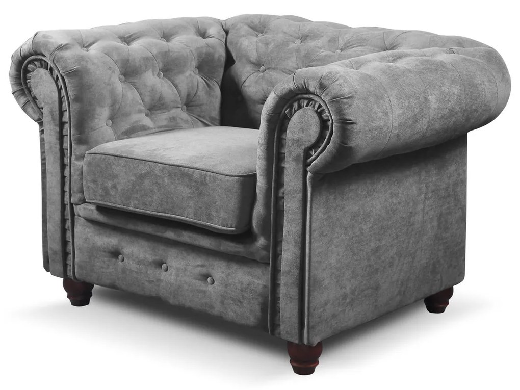 Infinity Chesterfield fotel Fekete