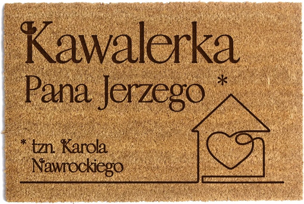 Lábtörlő Ajtó Alá 60 x 90cm Lakás Az Ön neve *Károly neve