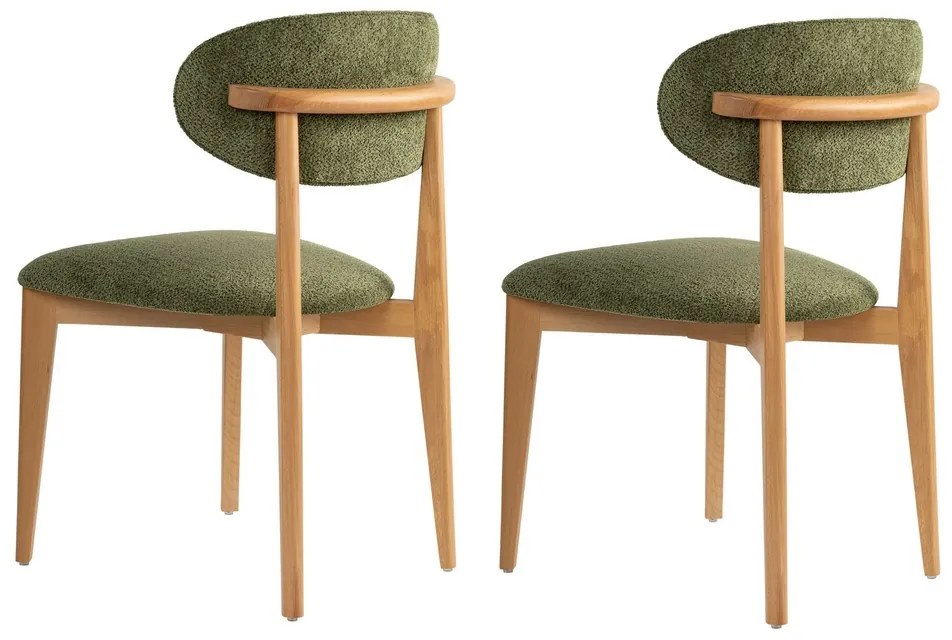 Lionte Green and Light Oak étkezőszék szett, 2 db
