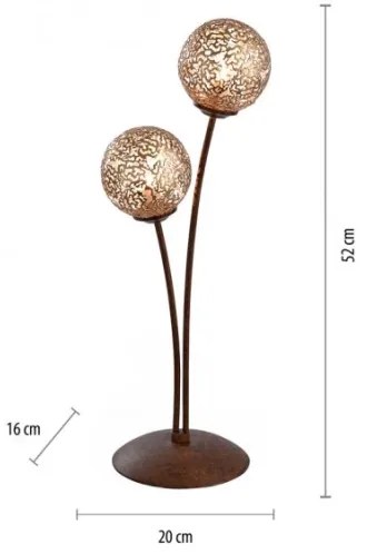 Paul Neuhaus 4032-48 - Asztali lámpa GRETA 2xG9/40W/230V