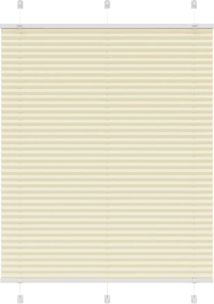 vidaXL pliszírozott redőny krém 110x100 cm szövetszélesség 109,4 cm
