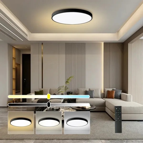 Brilagi- Dimmelhető POOL SMART LED lámpatest/128W/230V átmérő 100 cm Wi-Fi Tuya fekete + távirányító