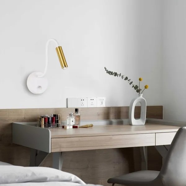 Brilagi - LED Dimmelhető flexibilis fali lámpa MAYA 1xG9/4W/230V fehér/arany