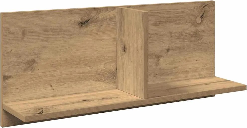 vidaXL kézműves tölgy színű szerelt fa faliszekrény 70 x 16,5 x 30 cm