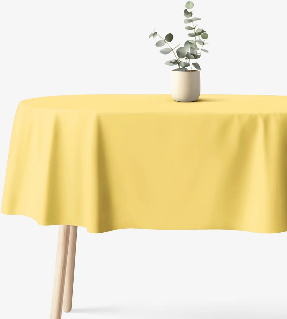 Goldea ovális pamut terítő - sárga 140 x 240 cm