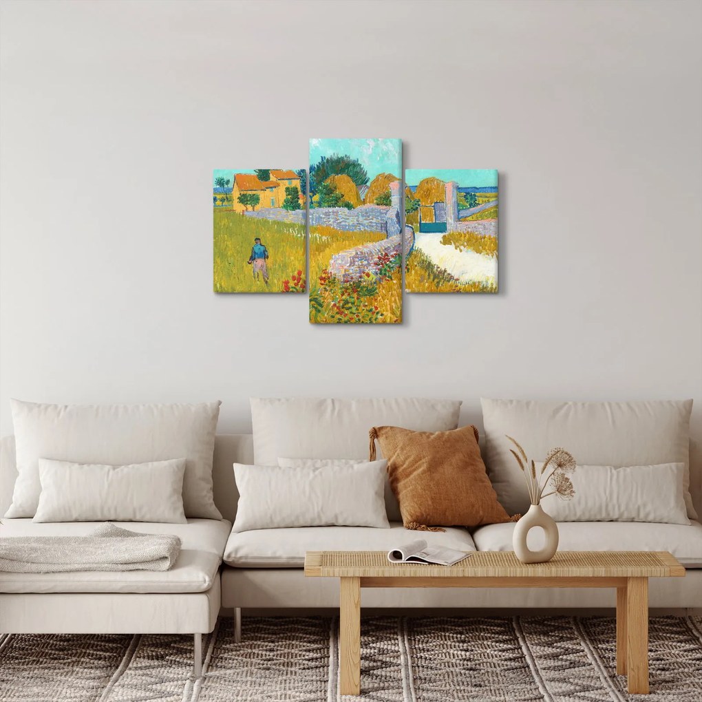 Kép - Vincent van Gogh, Farmhouse in Provence, reprodukciók (90x60 cm)