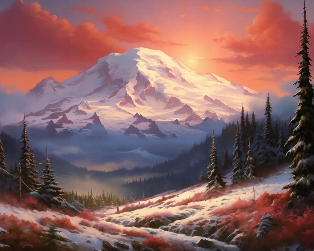 Poszter 50x40cm A hajnali fény csúcsai