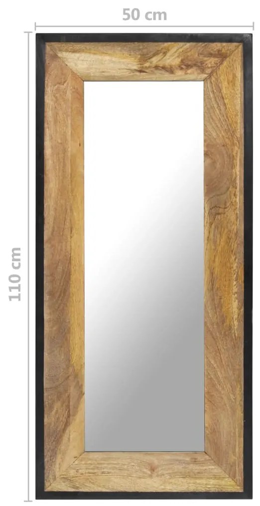 tömör mangófa tükör 110 x 50 cm