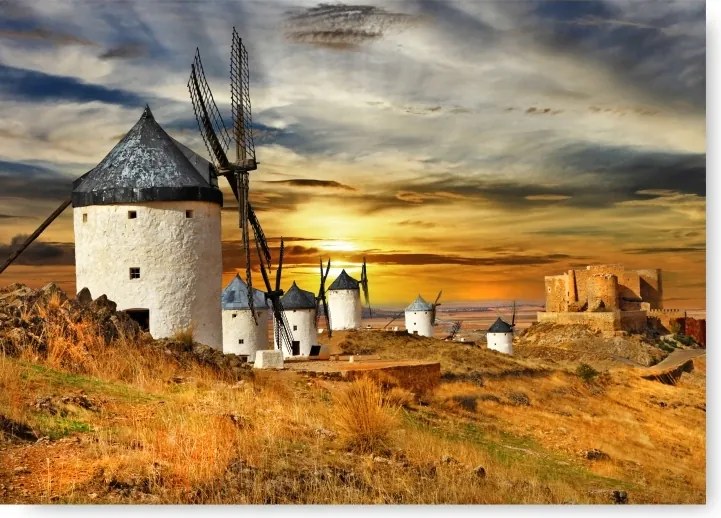 Szélmalmok Spanyolország poszter 21x30 cm kép #191