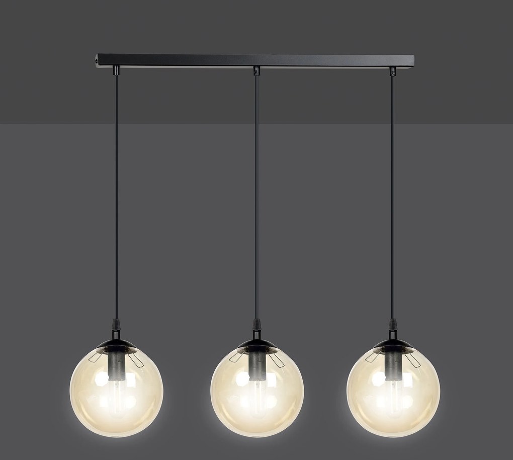 Emibig modern függeszték cosmo borostyán fekete emi713/3