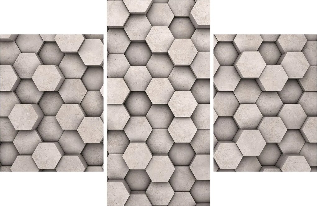 Kép - Hatszögek beton kivitelben (90x60 cm)