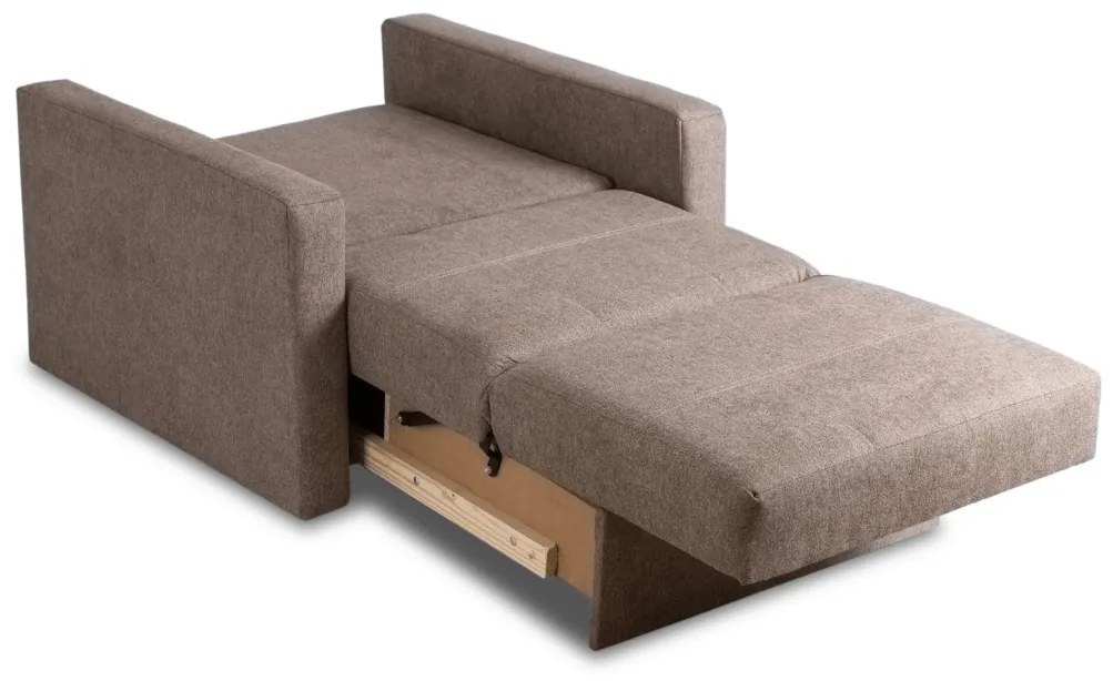 Egyszemélyes kihúzható fotelágy bézs színben – MILAN 1