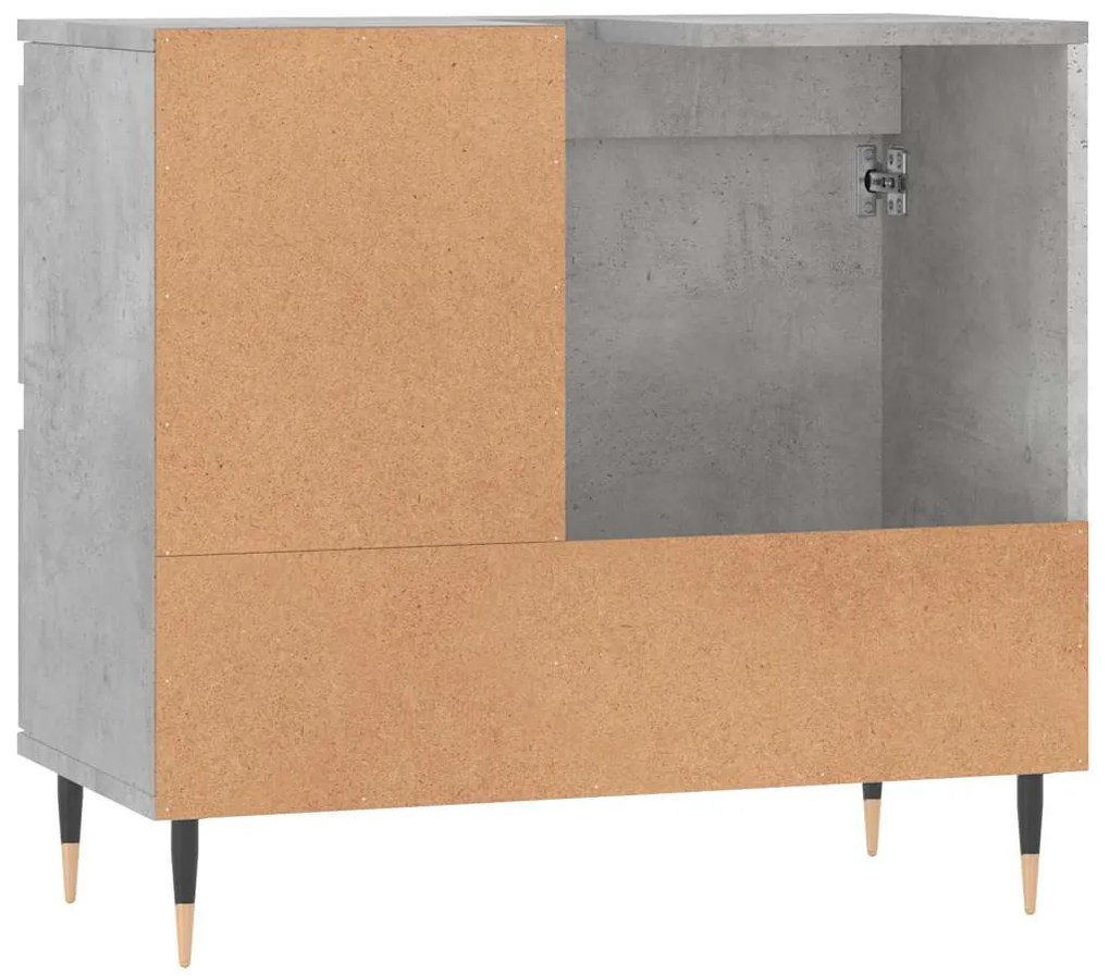 betonszürke szerelt fa fürdőszobaszekrény 65 x 33 x 60 cm