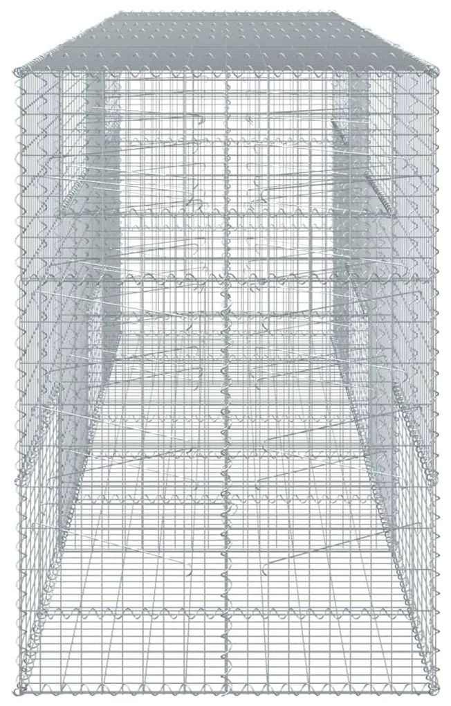 horganyzott vas gabion kosár fedéllel 400 x 100 x 150 cm