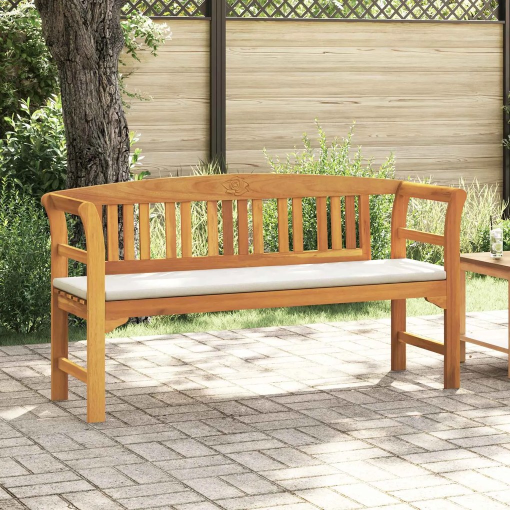 vidaXL Rózsapad Természetes 157 x 46 x 82,5 cm Tömör Akácfa