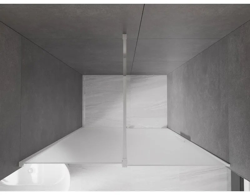 Mexen Velar, tolózuhanyajtó nyitáshoz 130 cm, 8 mm-es matt üveg, króm, 871-130-000-31-01
