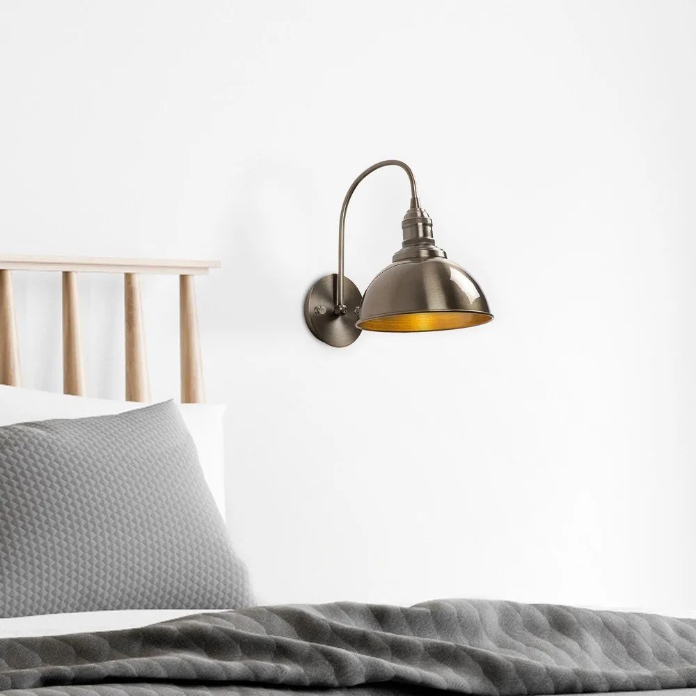 Sárgaréz színű fali lámpa ø 21 cm Varzan – Opviq lights