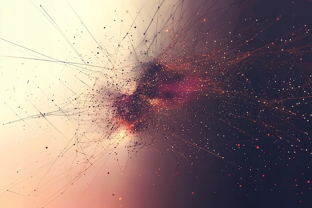 Canvas Vászonkép Kozmosz Galaxis Csillagkép Neurális Háló 60x40