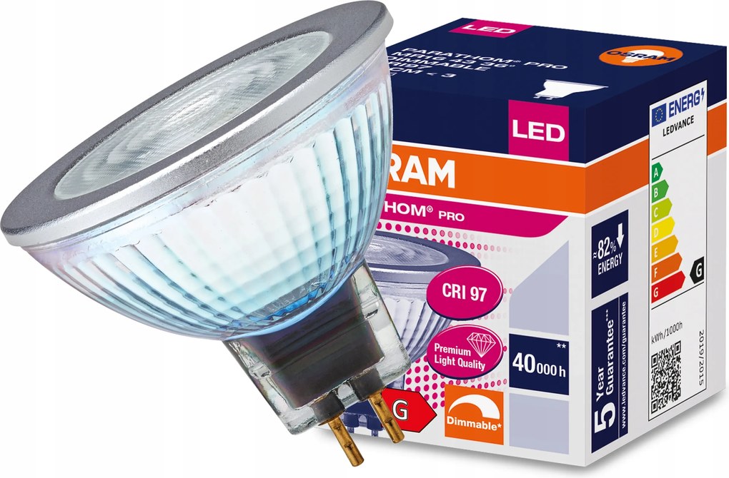Led izzó MR16 6,3W 4000K 12V Fényerőszabályozható Osram
