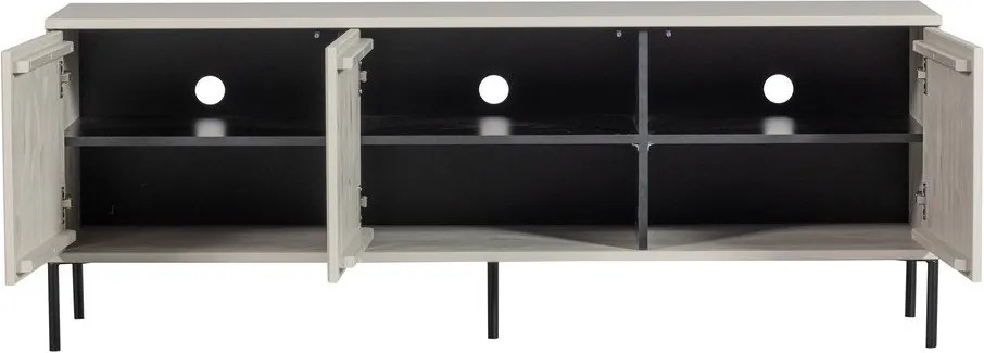 Világosszürke borovi fenyő TV-állvány 150x56x44 cm New Gravure – WOOOD