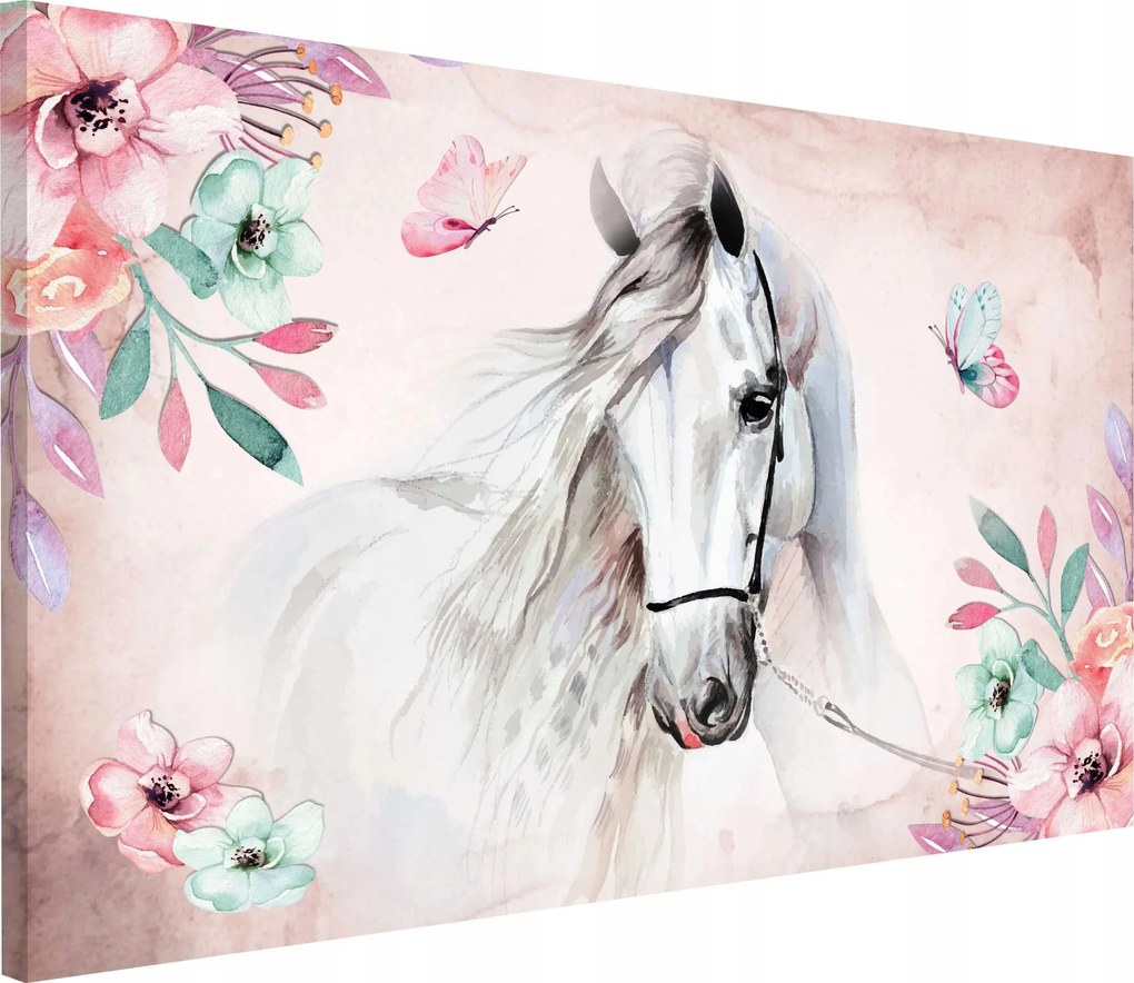 Vászonkép Gyerekszoba falikép Pasztell ló 80x120cm